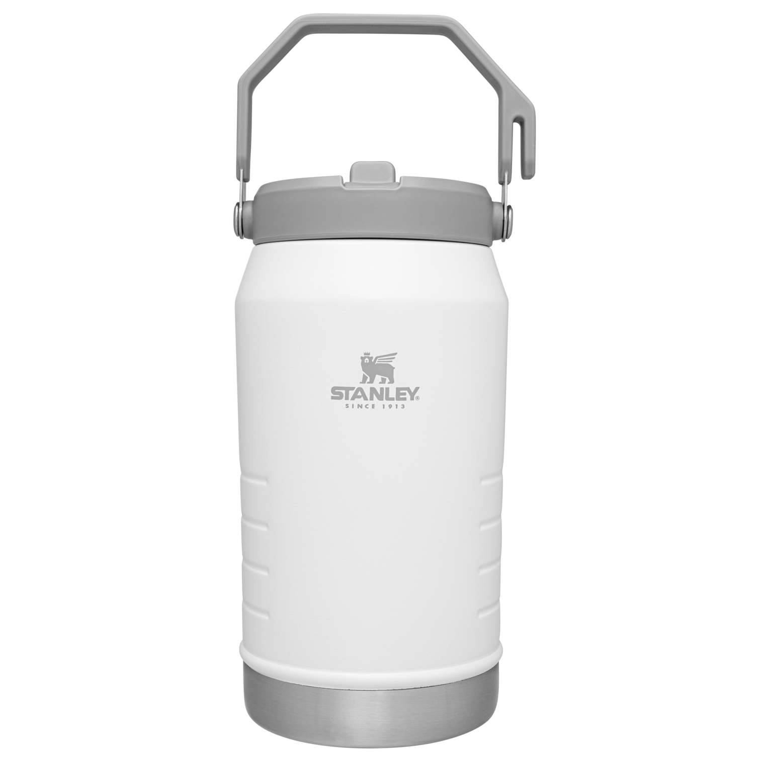 Stanley IceFlow 64 oz Stainless Steel Tumbler in Polar White with flip straw lid