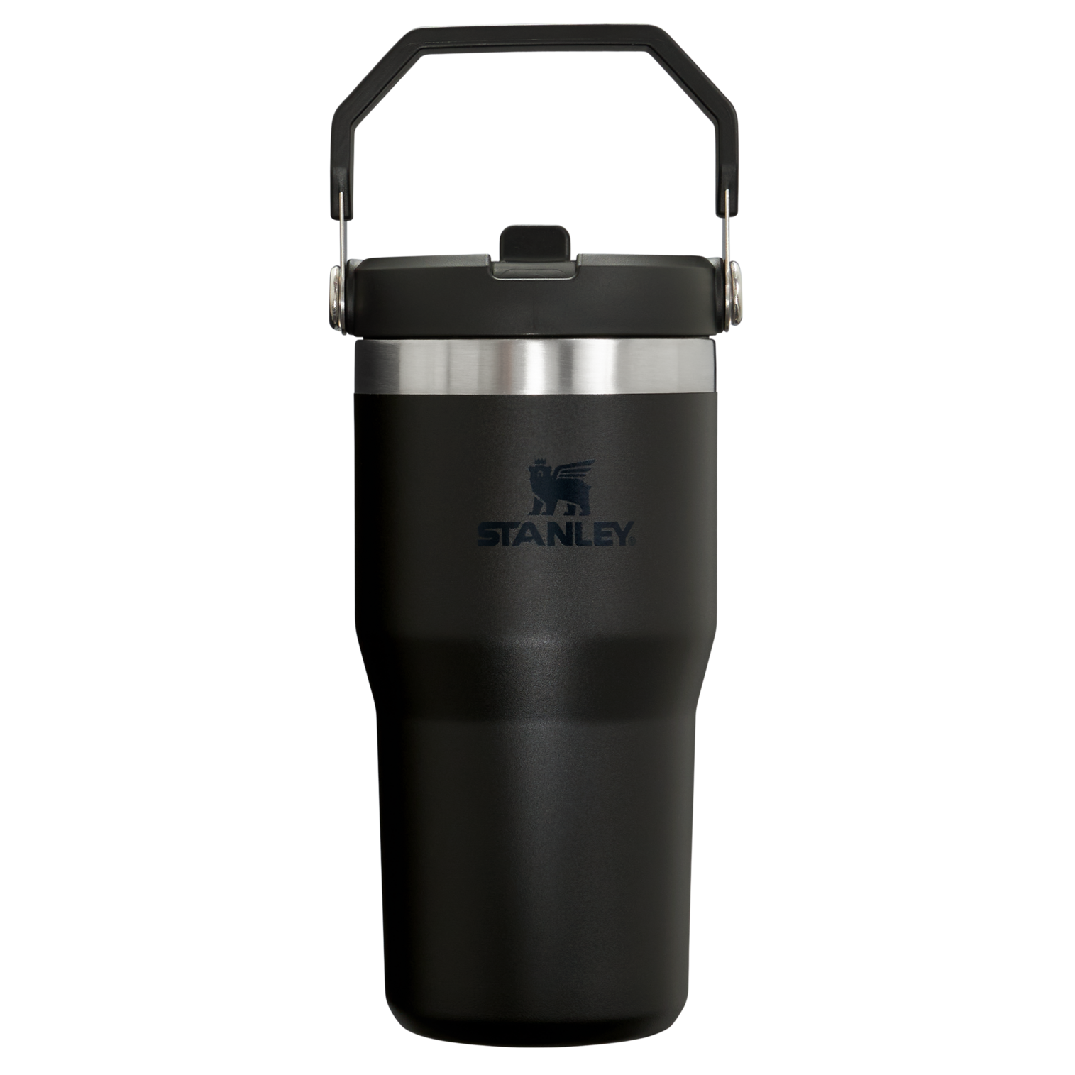 Stanley The IceFlow FlipStraw Tumbler Water Bottle 20 OZ In Black