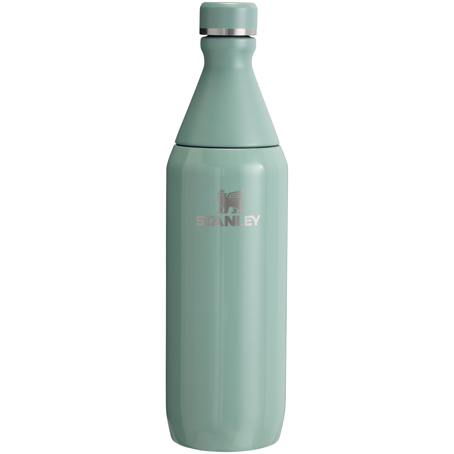 Stanley 20 OZ All Day Slim Stainless Steel Water Bottle In Shale Green