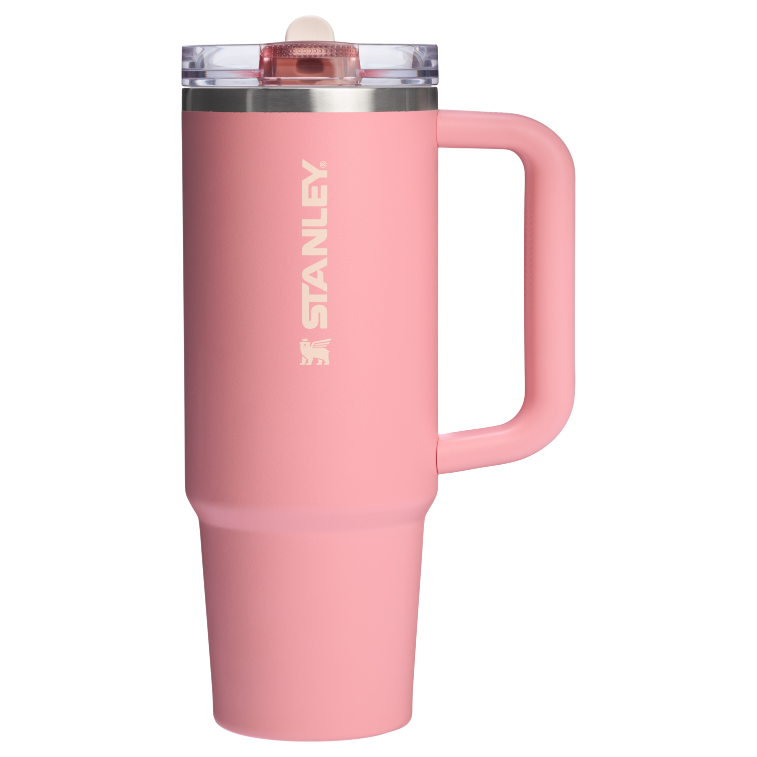 Stanley 30 OZ IceFlow Flip Straw Stainless Steel Tumbler In Pink Mesa