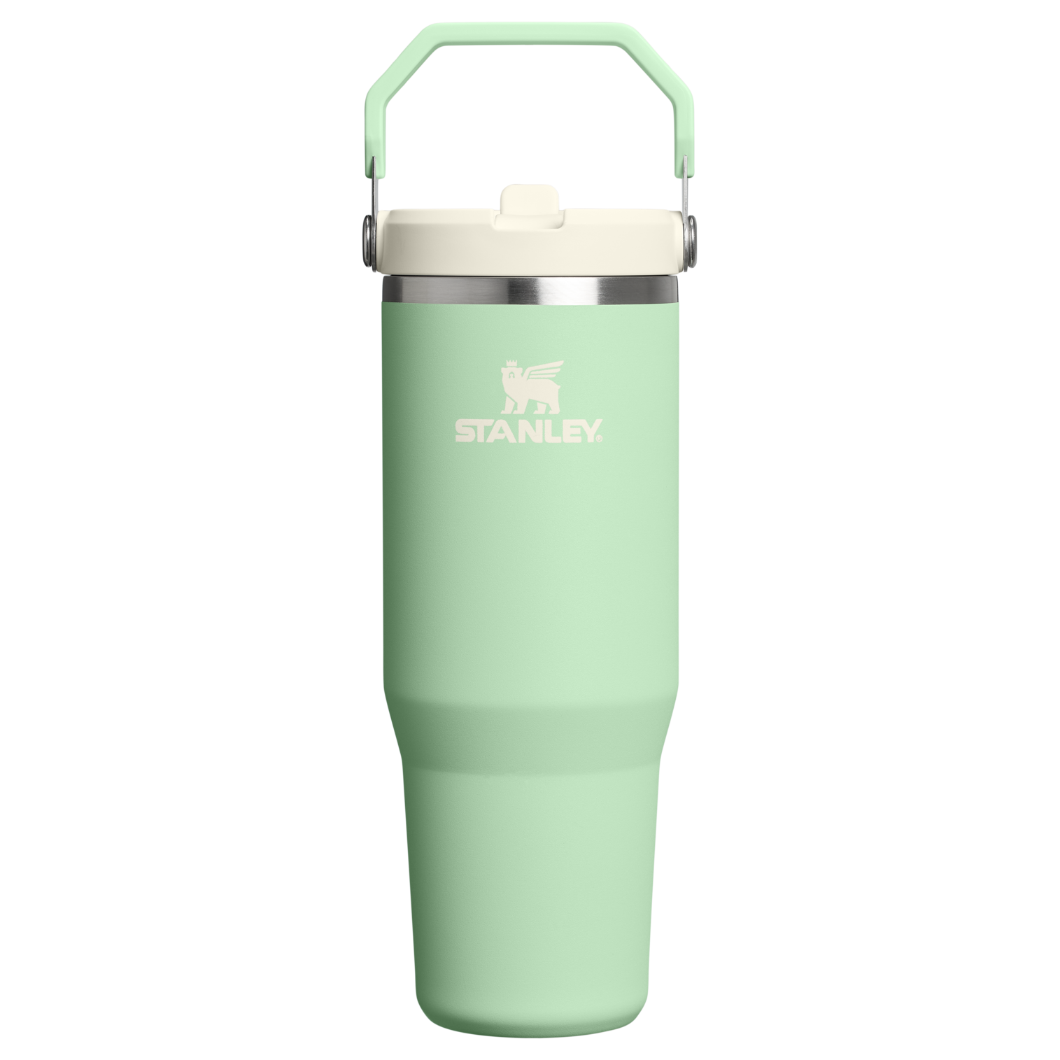 Stanley 30 OZ IceFlow Stainless Steel Water Bottle In Pistachio Green with Flip Straw