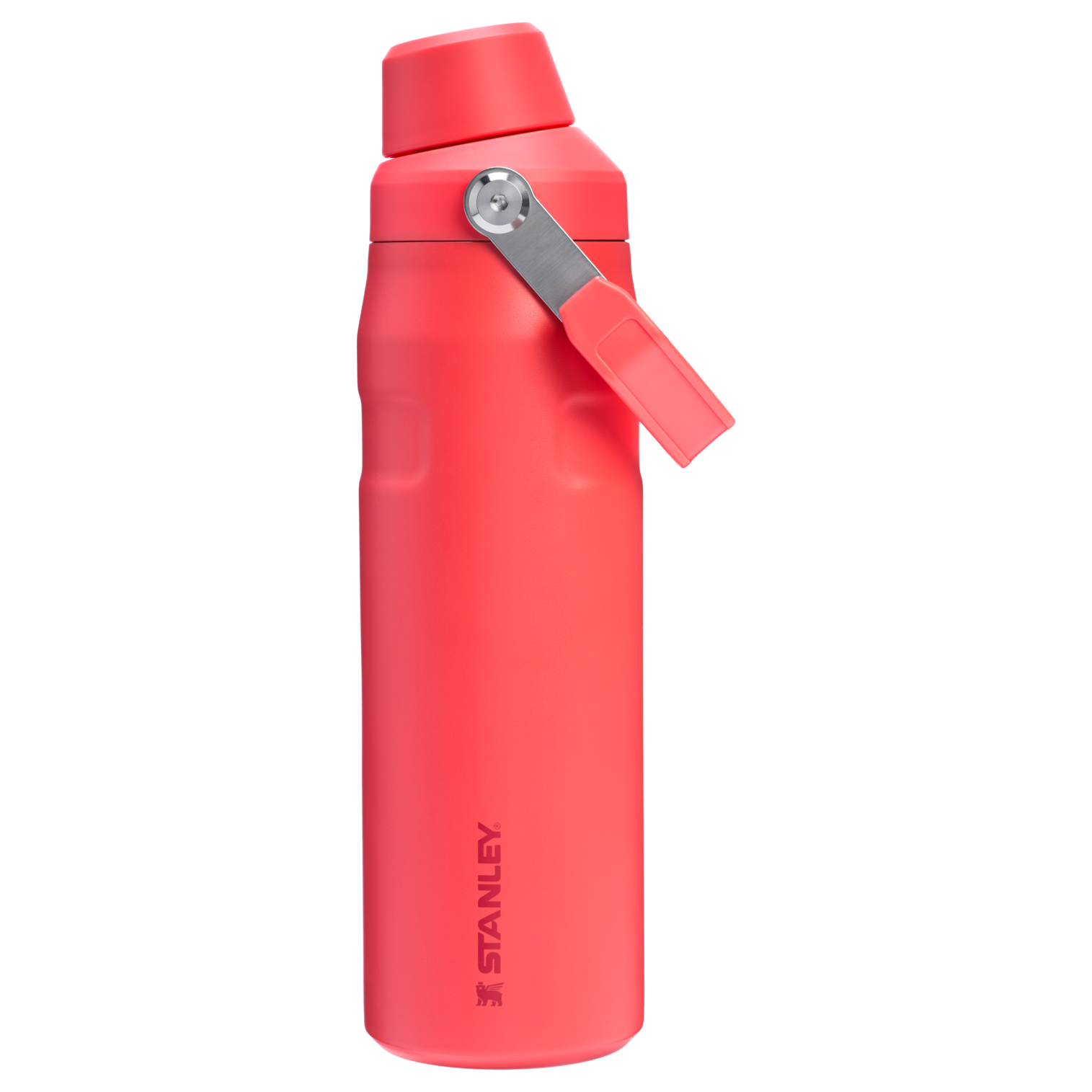 Stanley 24 OZ IceFlow Aerolight Stainless SteelWater Bottle In Hot Coral Red