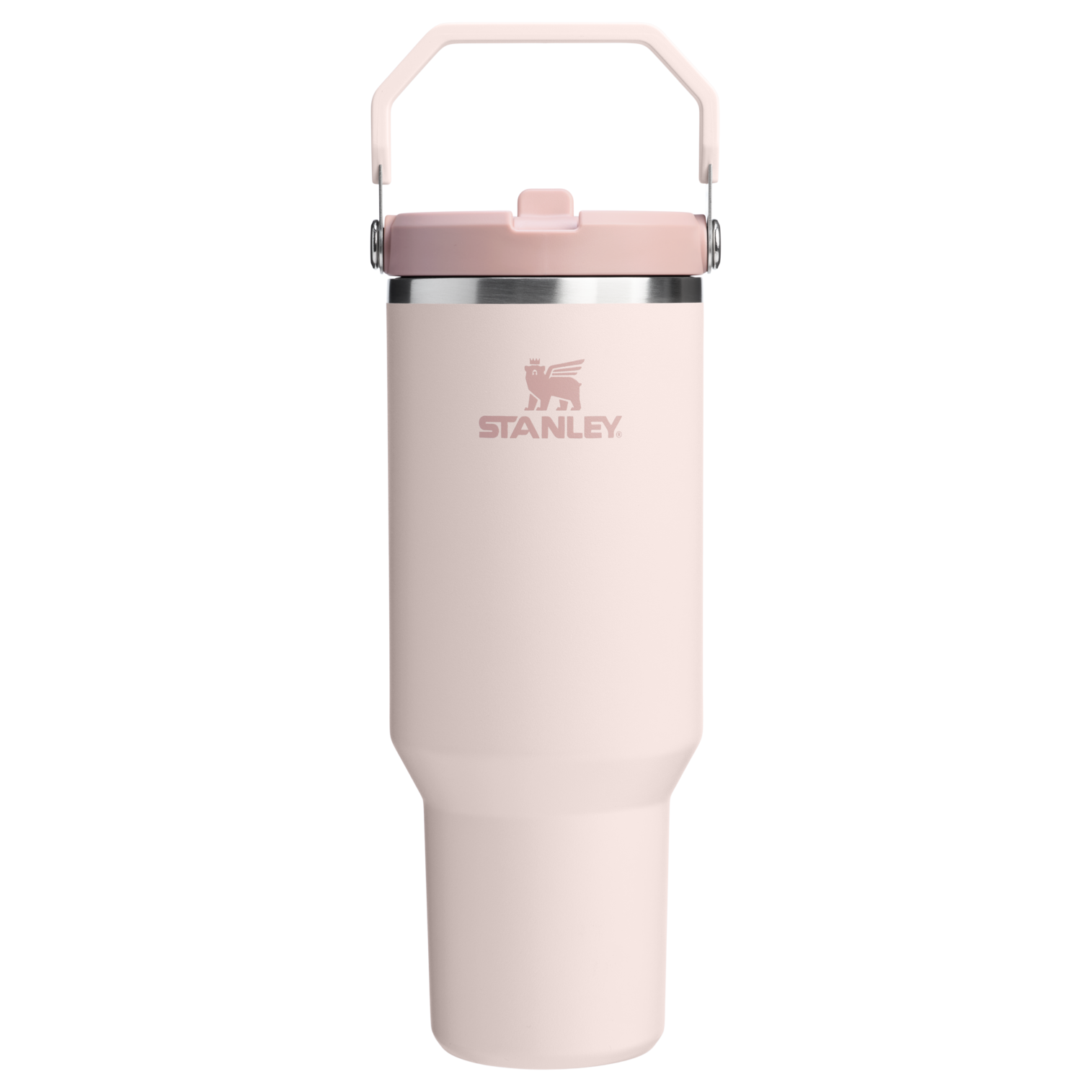 Stanley 40 OZ Ice Flow Flip Straw Insulated Tumbler In Rose Quartz Pink