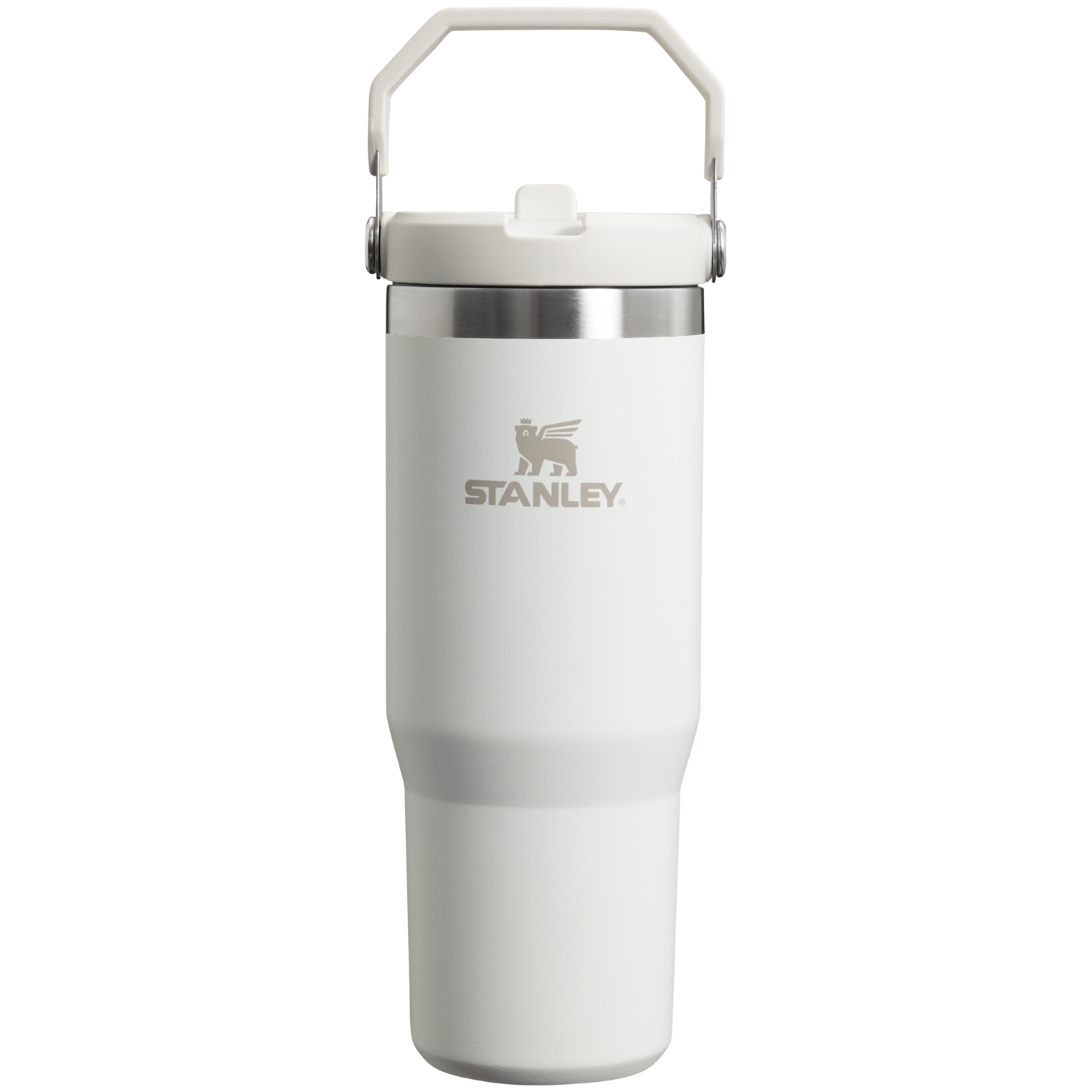 Stanley 30 OZ IceFlow Flip Straw Insulated Tumbler In Frost White