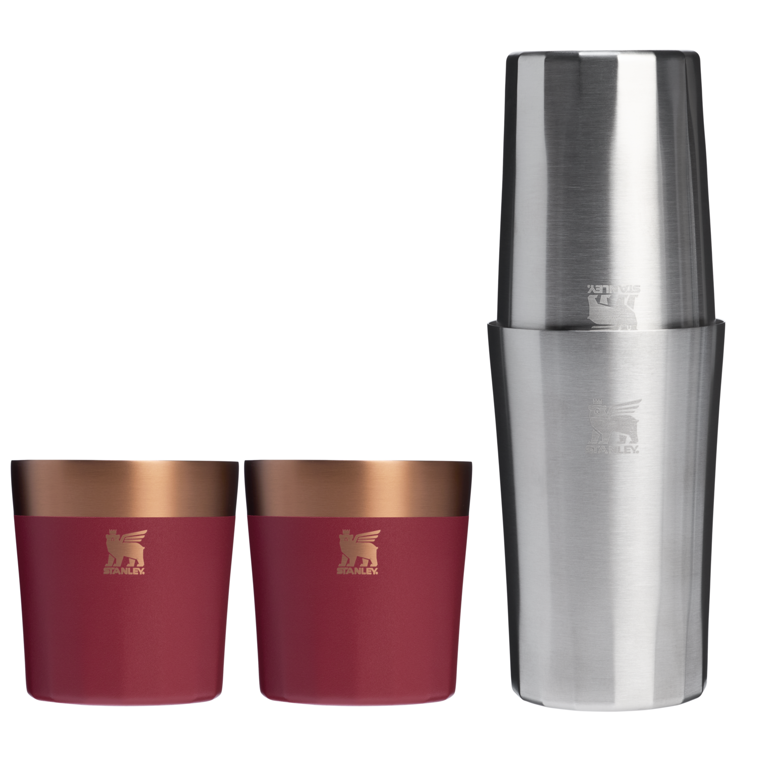The Stanley Lifted Spirits Prismatic Craft Cocktail Set In Gilded Pomegranate Red